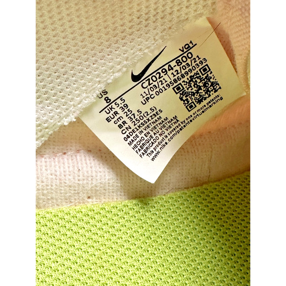 Nike Sun Club SB Women’s 8 Peach Canvas Low Top Skate Sneakers CZ0294-800 - Picture 7 of 9